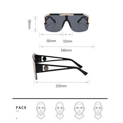Luxury Oversized Aqua Gradient Square Sunglass Eyewear XO Eyewear   