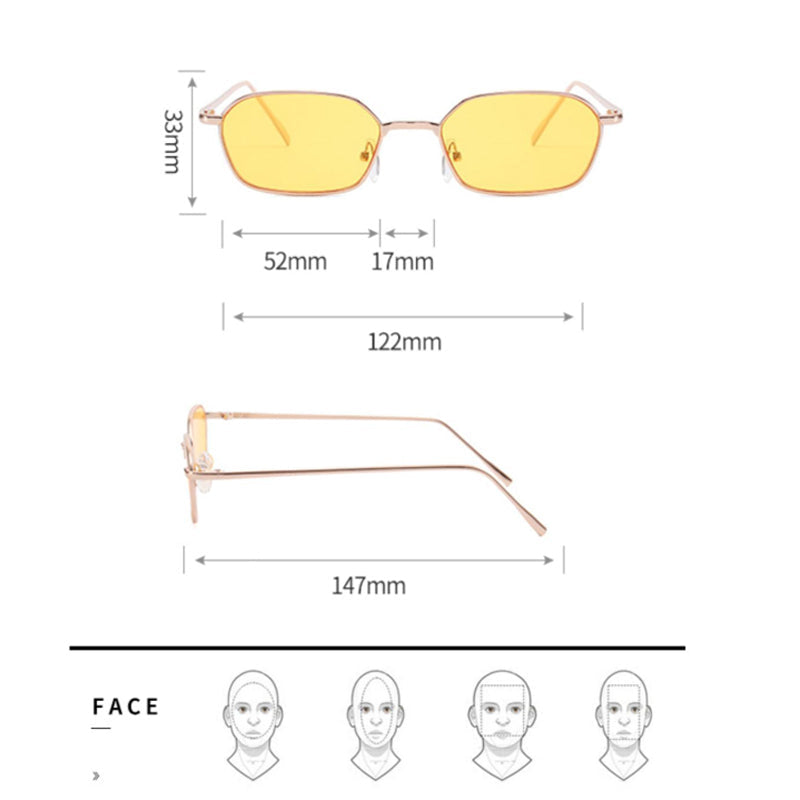 Vintage Butter Yellow Full-Rim Unisex Sunglass Eyewear XO Eyewear   