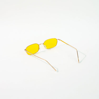 Vintage Butter Yellow Full-Rim Unisex Sunglass Eyewear XO Eyewear   
