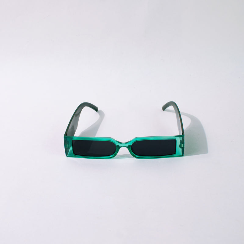 Rectangle Sleek Spy Pine Green Sunglass Eyewear XO Eyewear   
