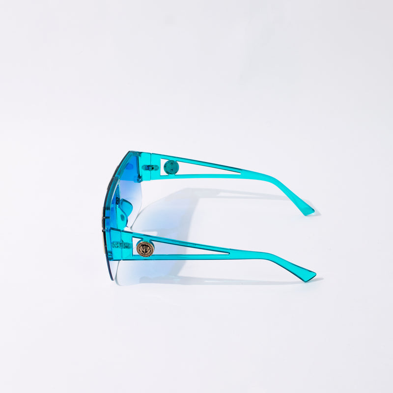 Luxury Oversized Aqua Gradient Square Sunglass Eyewear XO Eyewear   