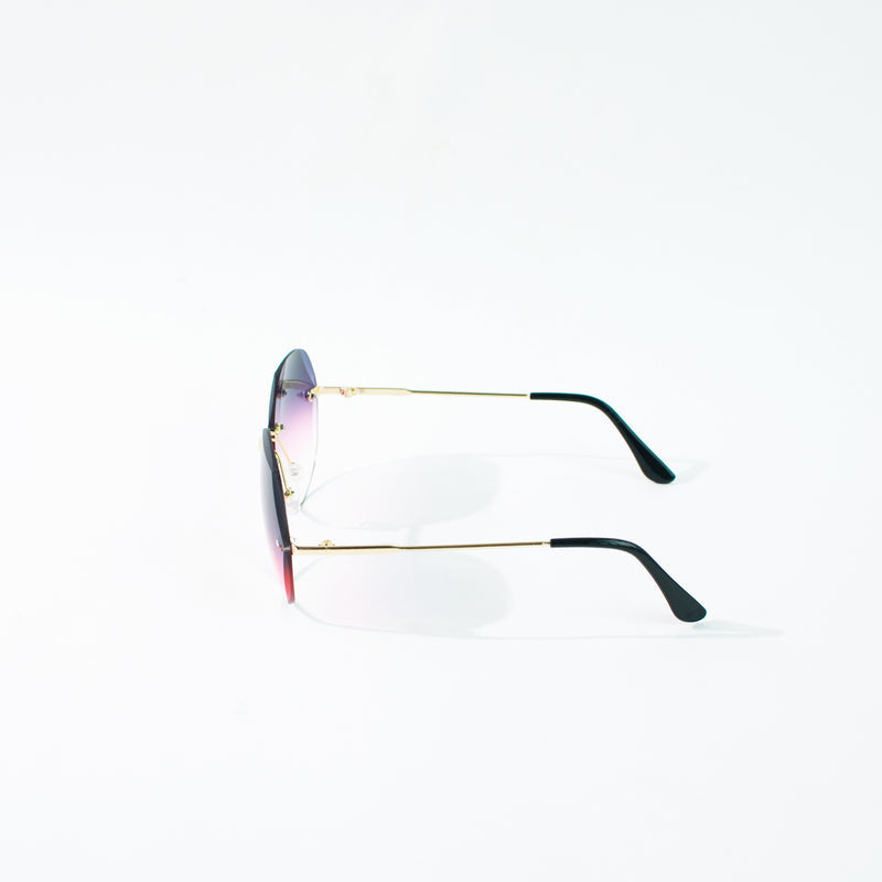 Geometric Midnight Ombre Rimless Sunglass Eyewear XO Eyewear   