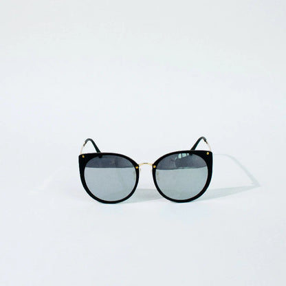 Flick It Round Cat Eye Cool-Tone Sunglass Eyewear XO Eyewear   