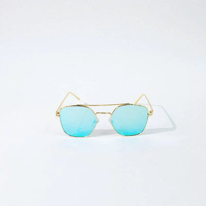 That's Snatched Gold Frame Aqua Sunglass Eyewear XO Eyewear   