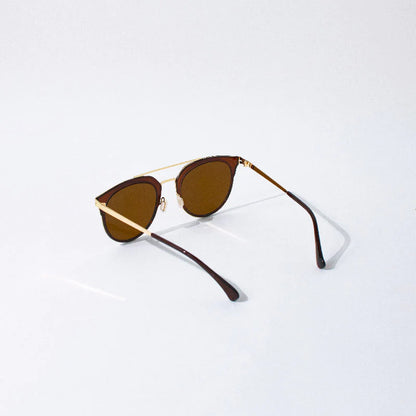 Stay Cool Burnt Brown Mirror Sunglass Eyewear XO Eyewear   